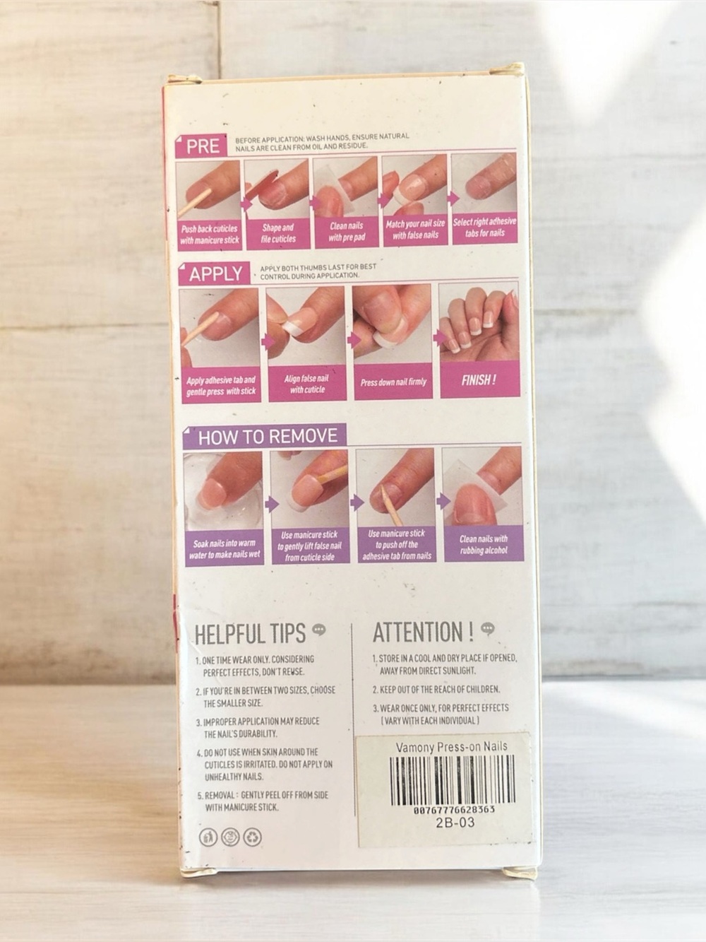 Vamony Press On Nails Fun Nail Art Salon Quality Brand New in Box - Picture 2 of 9